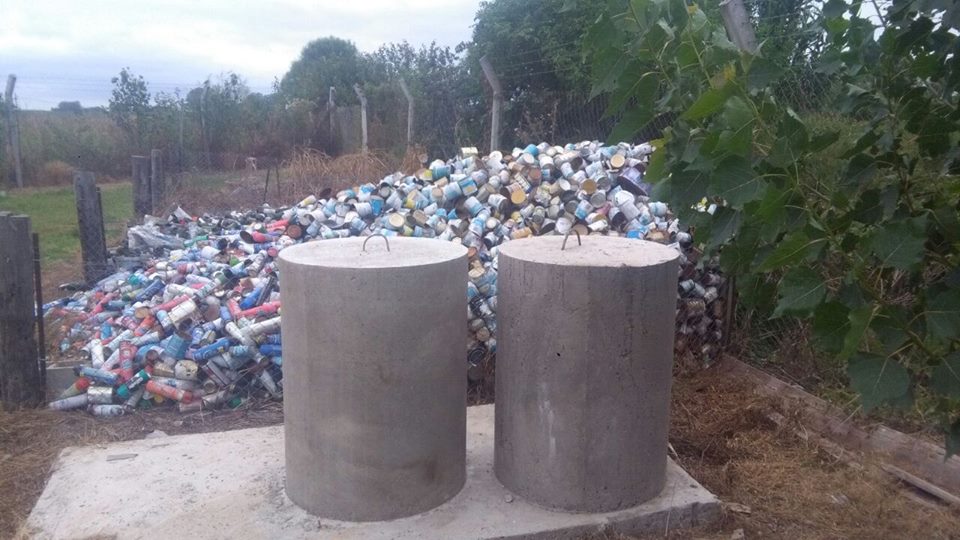 En Inriville se inmovilizaron (cementación) 5 kg de pilas botón y 450 kg de pilas comunes.