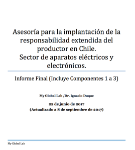 CHILE: Asesoría para la implantación de la responsabilidad extendida del productor en Chile. Sector de aparatos eléctricos y electrónicos.