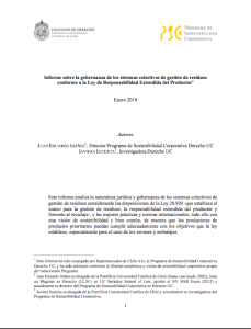 CHILE: Informe sobre la gobernanza de los sistemas colectivos de gestión de residuos conforme a la Ley de Responsabilidad Extendida del Productor